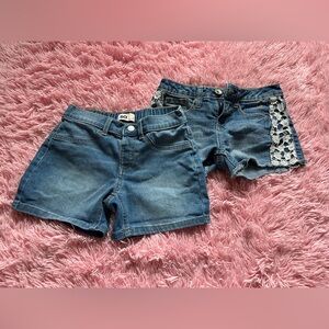 SO Kids Blue Denim Shorts, One with Lace Detail